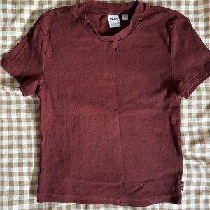 Aritzia Homestretch Maroon T-Shirt